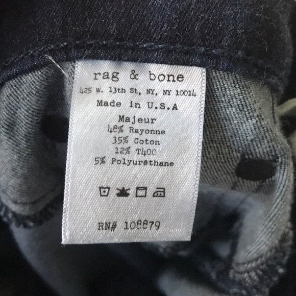 Rag & Bone blue skinny legging jeans dark wash - Picture 7 of 7